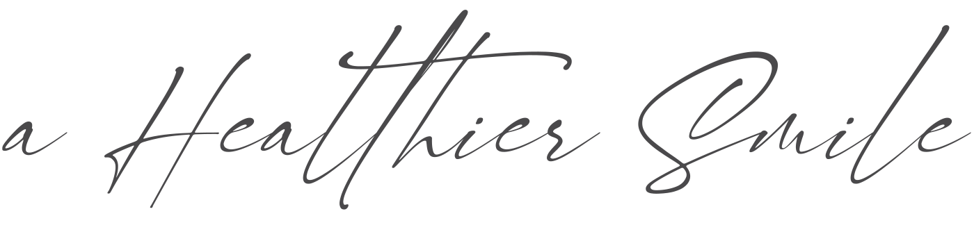 signature font saying a healthier smile