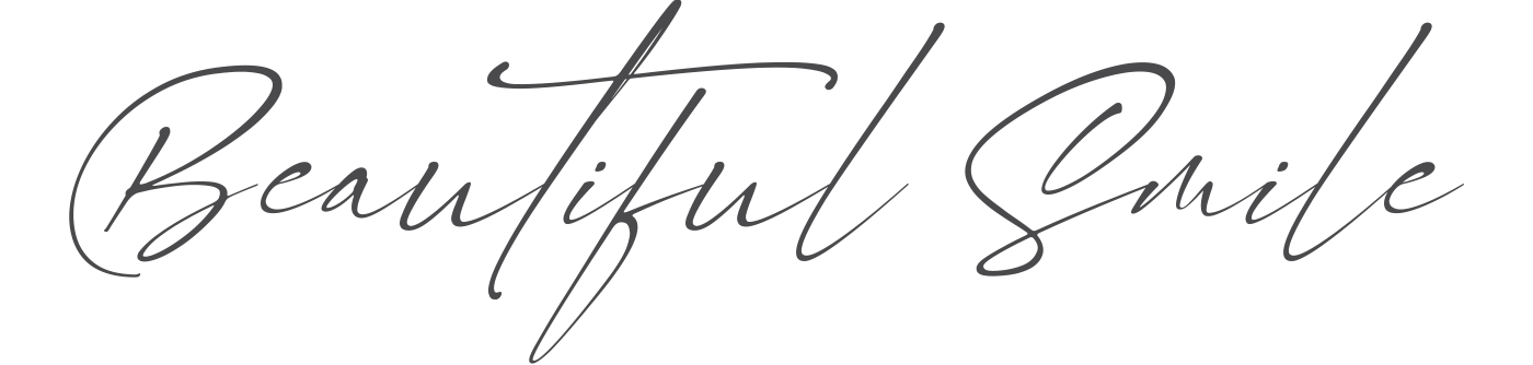 signature font saying with beautiful smile