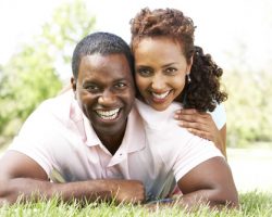 couple smiling