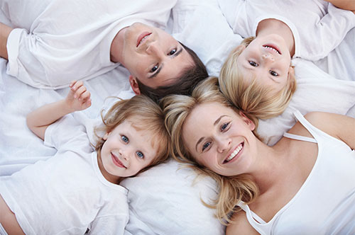 family smiling