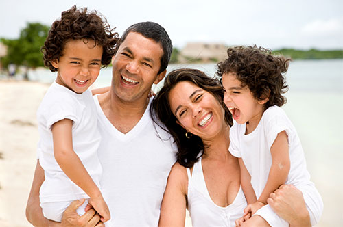 family smiling