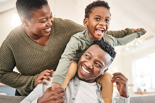 family smiling