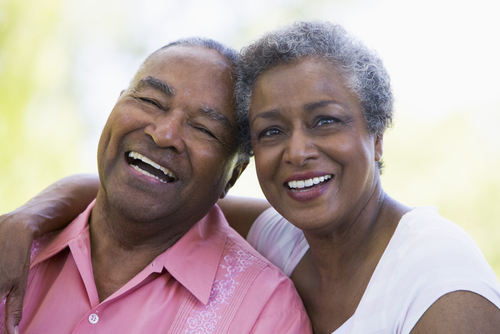 couple smiling