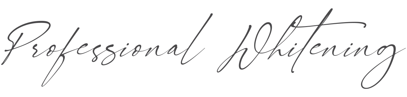 signature font saying with professional whitening