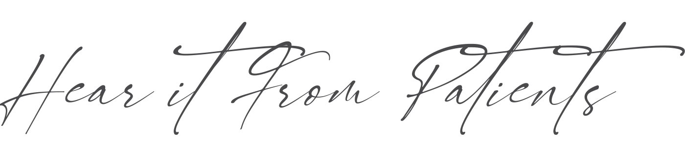 Hear it From Patients signature font