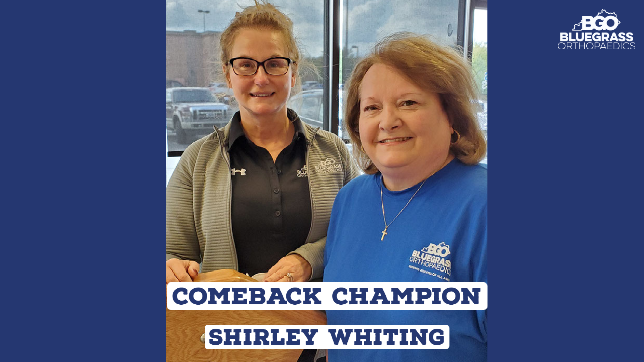 BGO Champion Shirley Whiting Bluegrass Orthopaedics