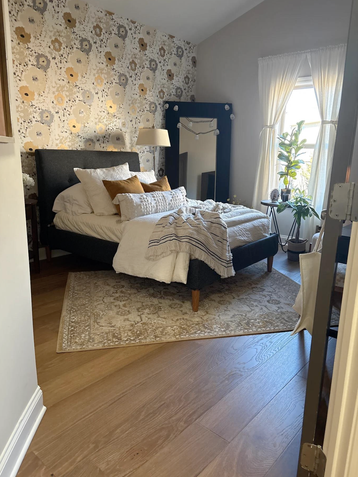 7.5-inch wide-plank French Oak wire-brushed engineered hardwood glued down in Woodstock, GA by Concept Flooring