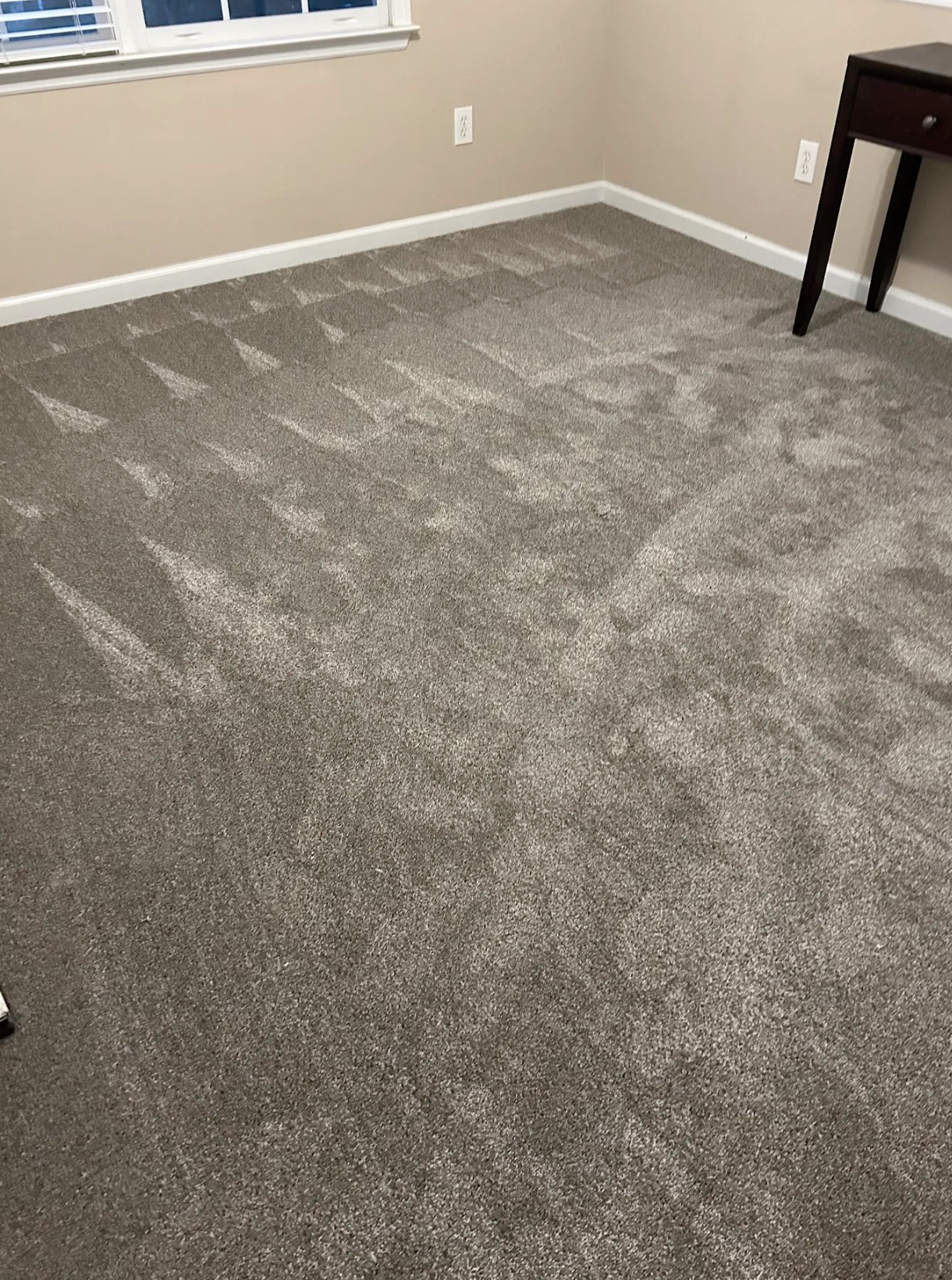 1,170 sq ft solution-dyed plush carpet with moisture barrier installed in Marietta, GA by Concept Flooring