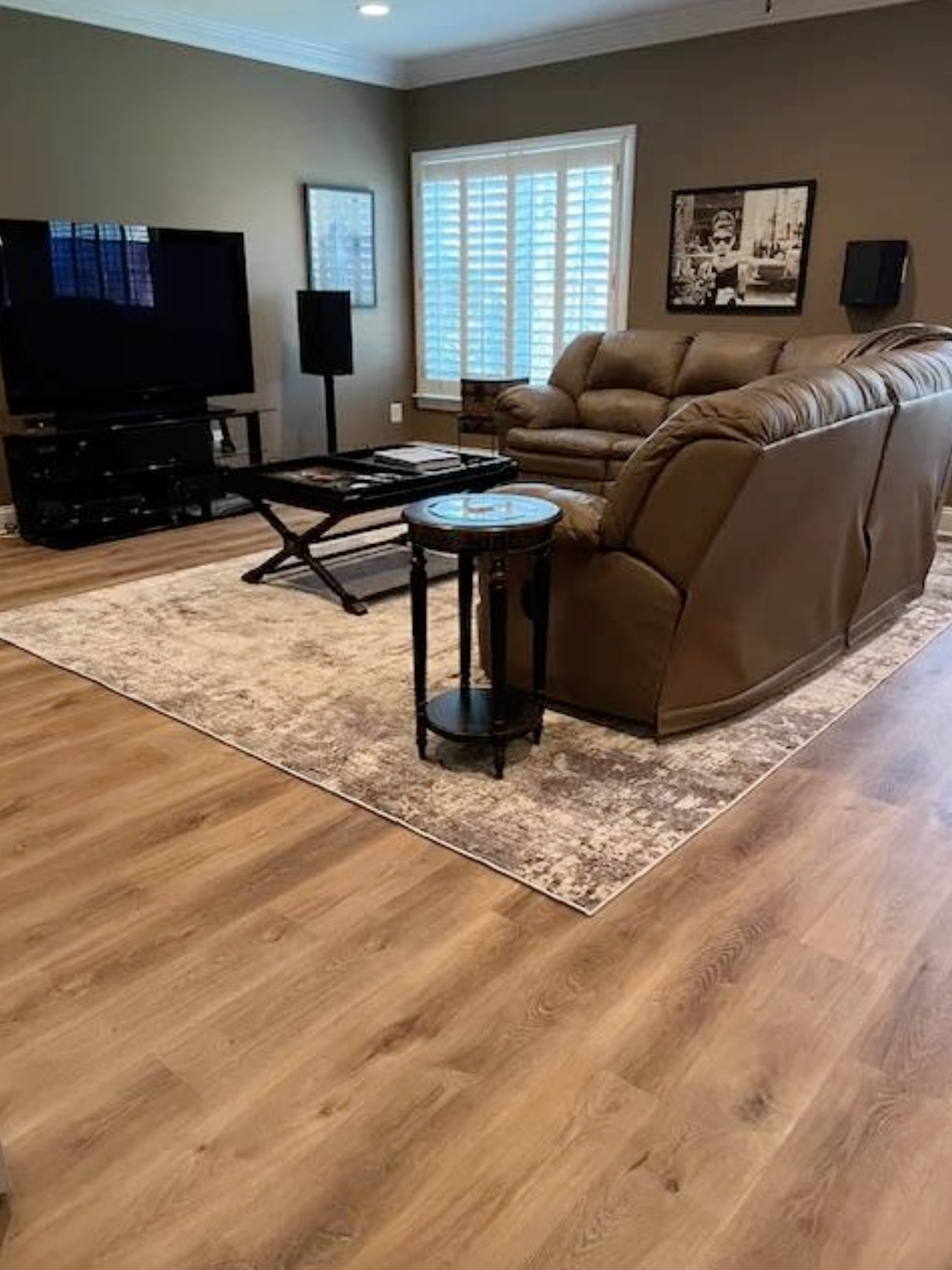 1,460 sq ft LVP installed on terrace level in Alpharetta, GA home by Concept Flooring