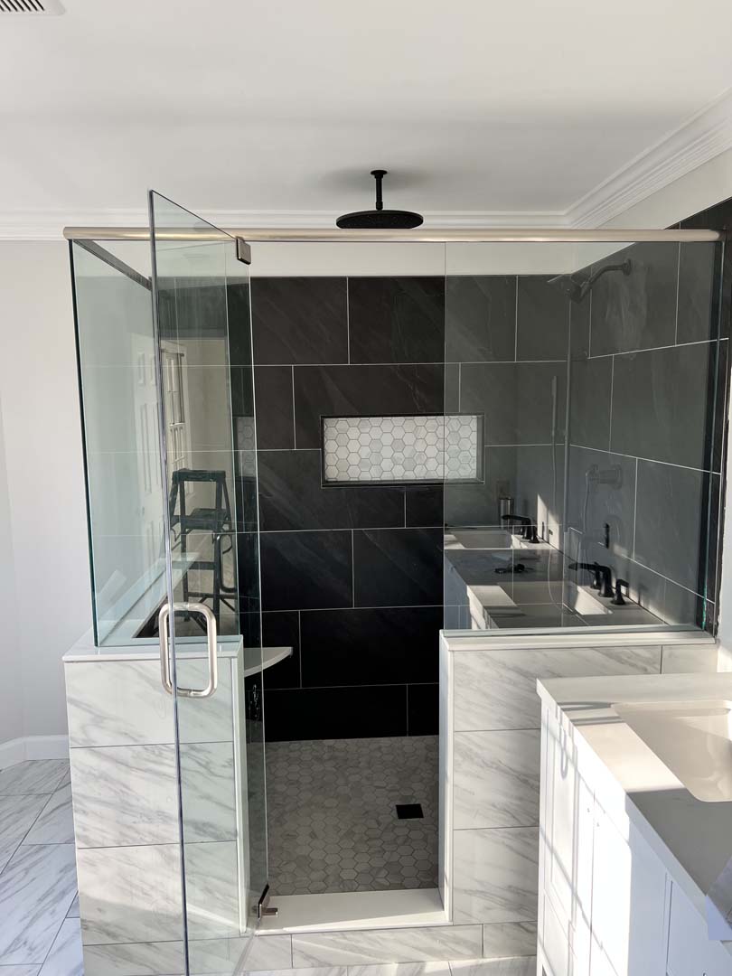 Completed bathroom remodeling project