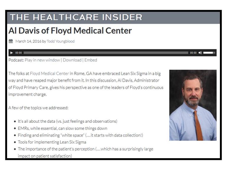 The Healthcare Insider – Al Davis, Administrator, Floyd Medical Center