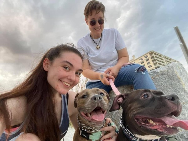 Becca T and family with dogs