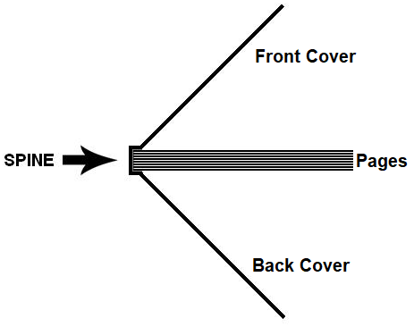 diagram of a spine on a book