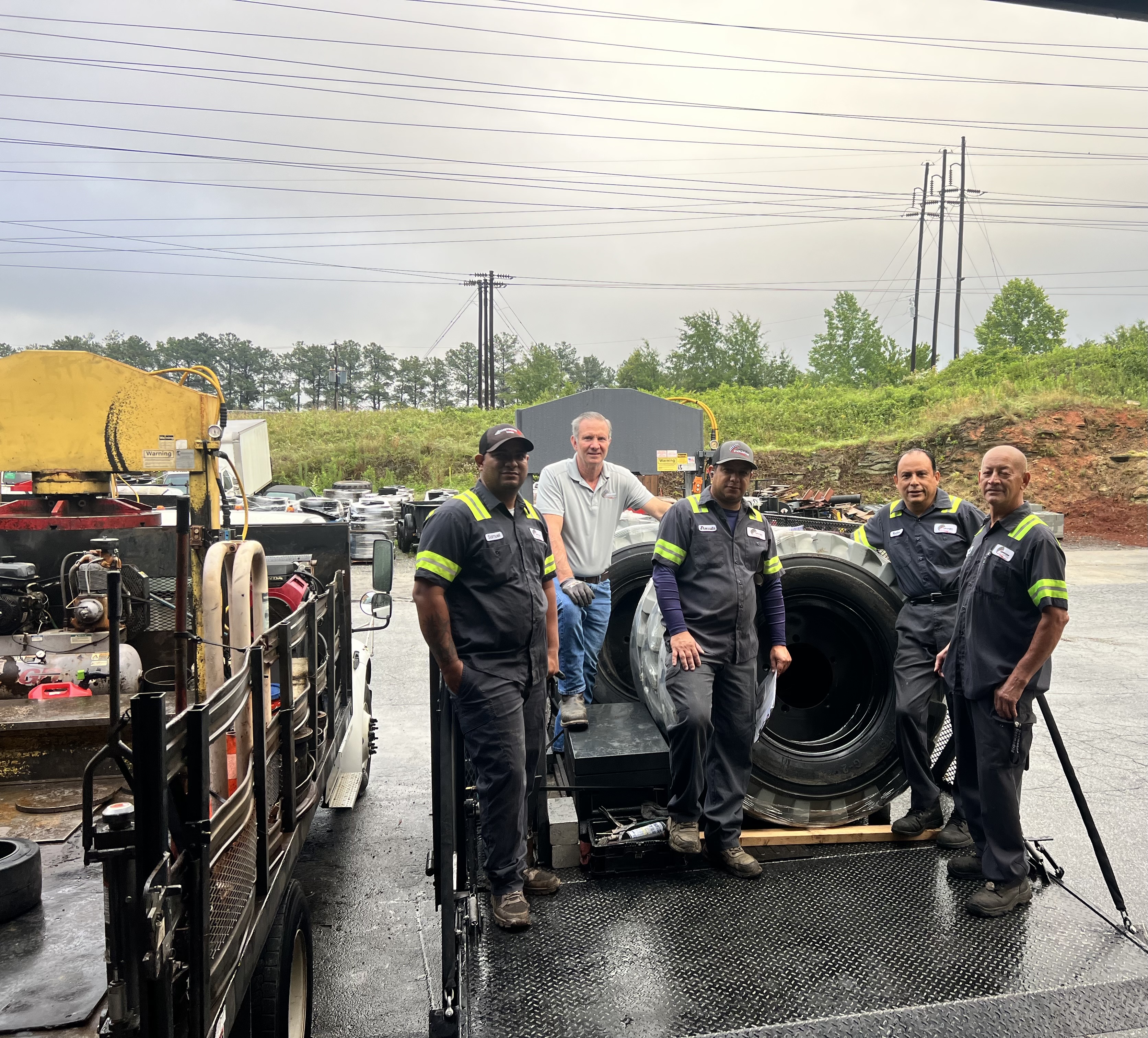 Georgia Industrial Tire Pressmen crew on a jobsite