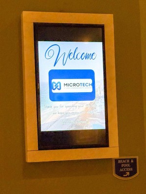 The welcome screen waiting for us when we arrived.